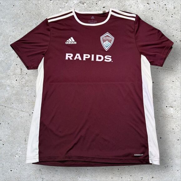 adidas Other - Colorado Rapids Adidas Aeroready Soccer Jersey Men’s Size Large Maroon White MLS